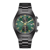 Lee Cooper Men's  Multifunction Watch Dark Green Dial With Silver Metal Band,LC08214.070